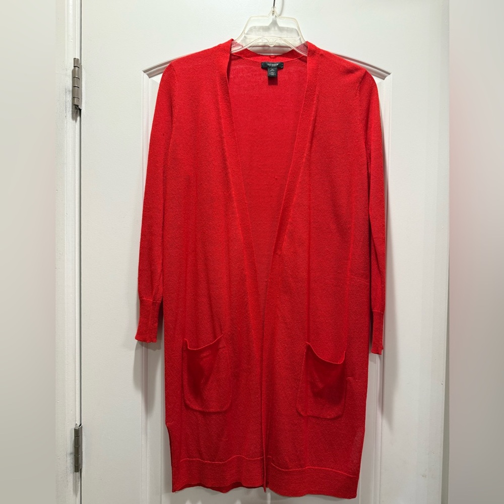 Halogen Vibrant Red Open Cardigan